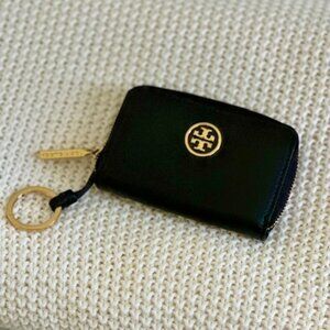 Tory Burch Keychain Wallet - Black & Gold
